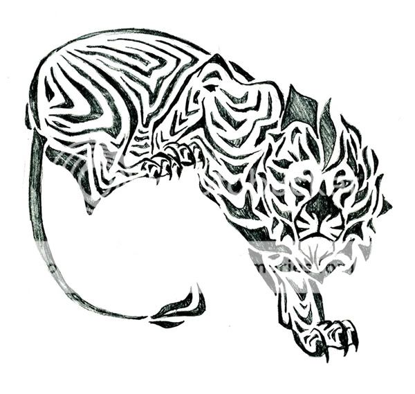 tribal tattoo flash tribal lion